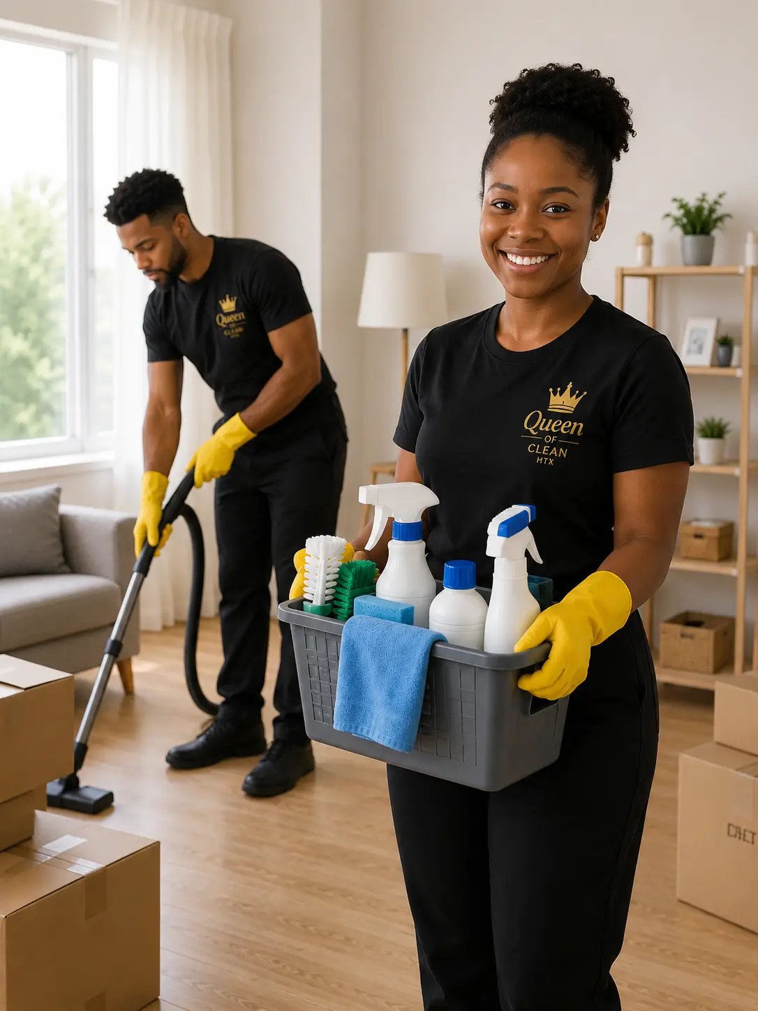 Queen of Clean HTX at work