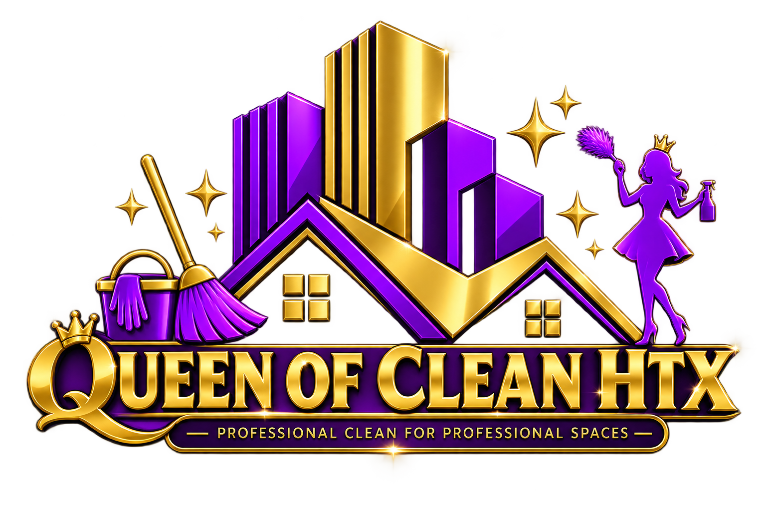 Queen Of Clean Houston Texas Logo